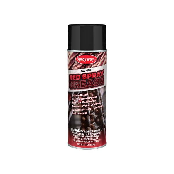 Sprayway Red Spray Grease, 16oz, 12PK SW446 Zoro